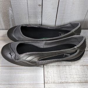 Puma Winning Diva Ballerina Ballet Flats Silver